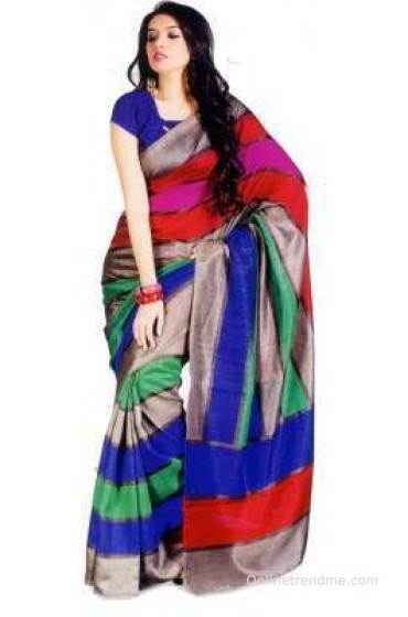 Sunaina Printed Bhagalpuri Cotton, Silk Sari Sunaina Printed Bhagalpuri Cotton, Silk Sari